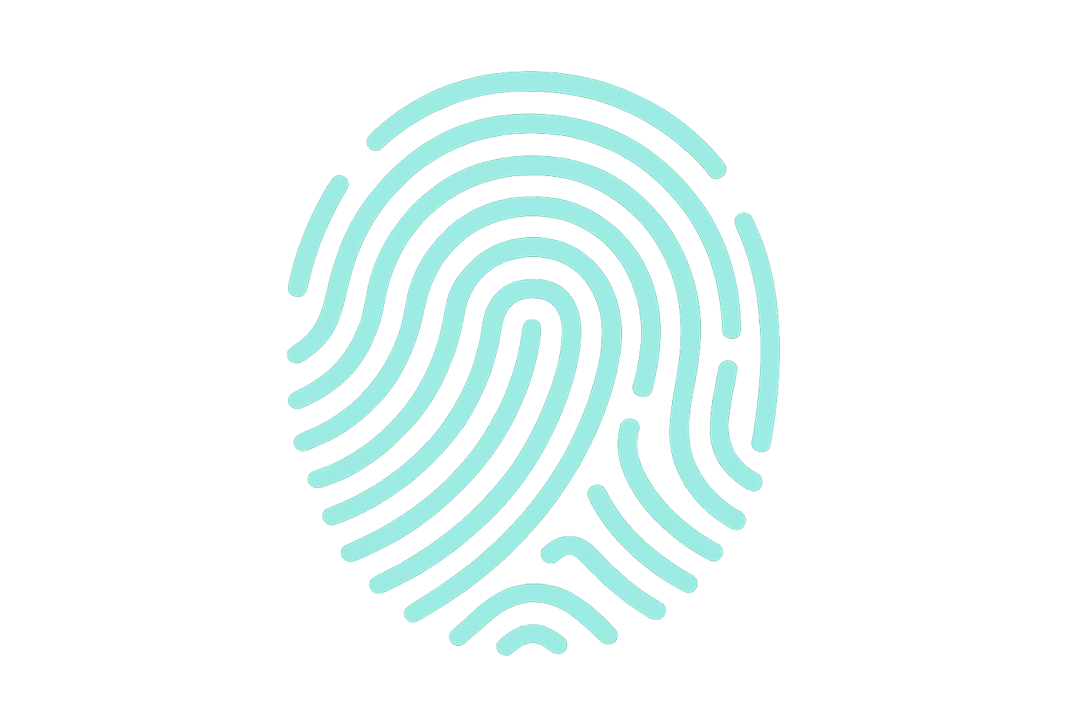 #CAEEE4 COLOURED FINGERPRINT ICON
