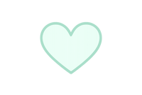 #CAEEE4 COLOURED LOVE HEART ICON