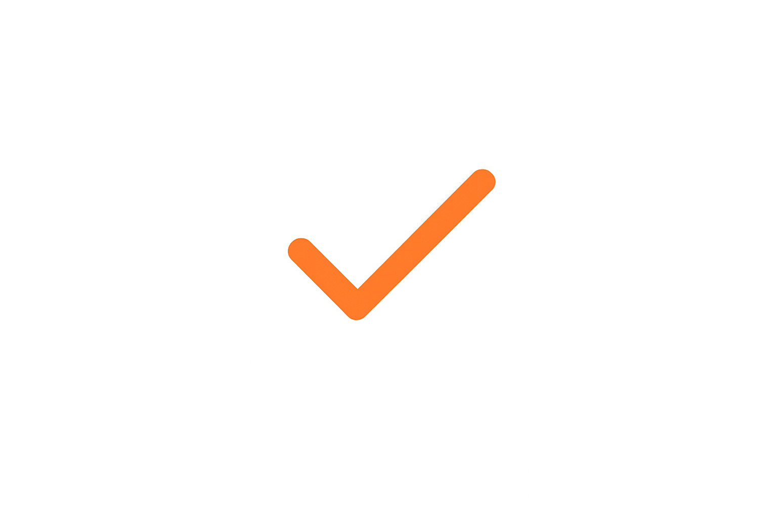 FF8A33 ORANGE TICK ICON SMALL